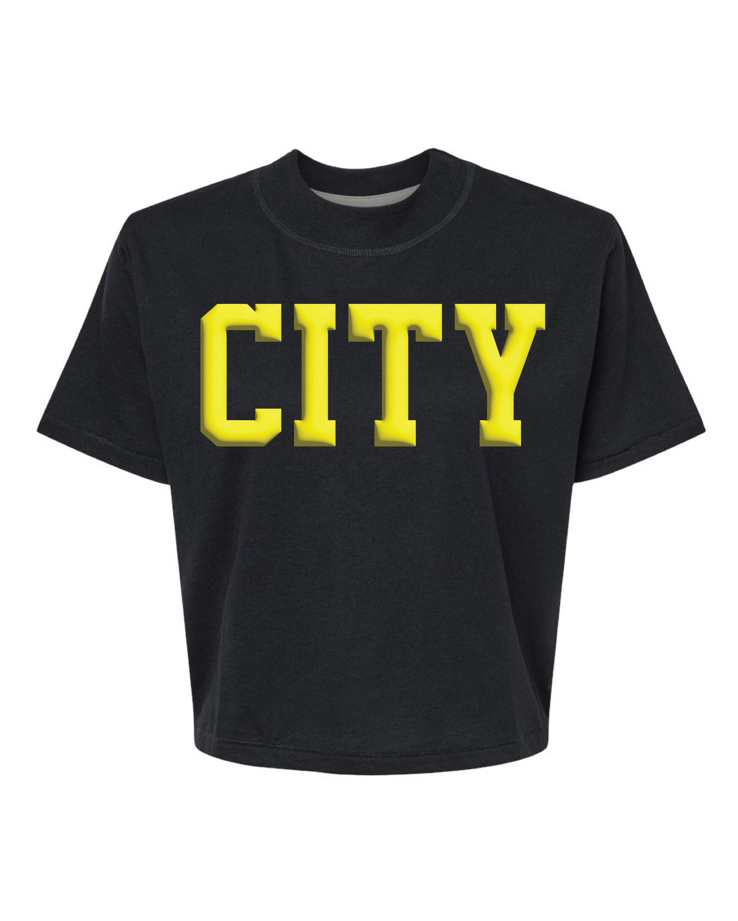 CITY Puff Print Short Sleeve Top