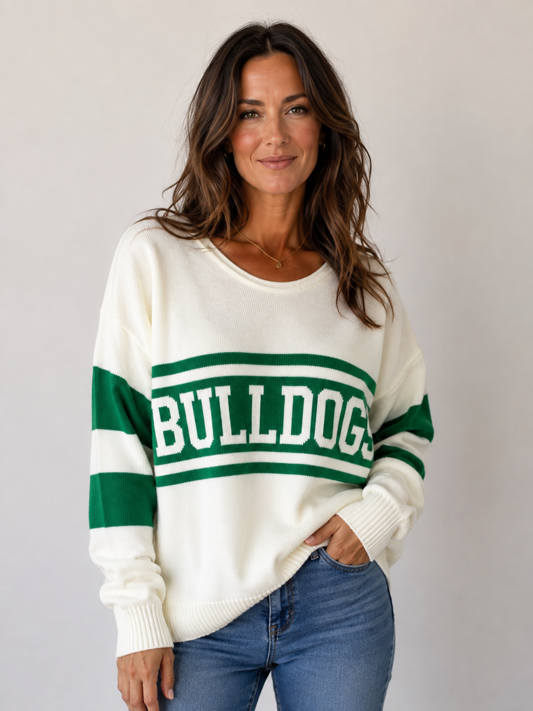 Bulldogs Knit V-Neck Sweater