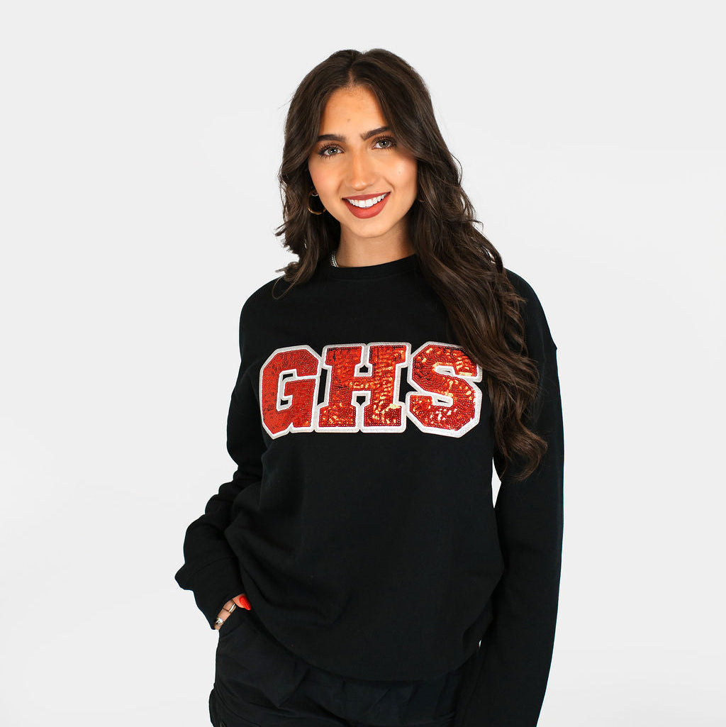 Galt Sequin Red Patch Crewneck