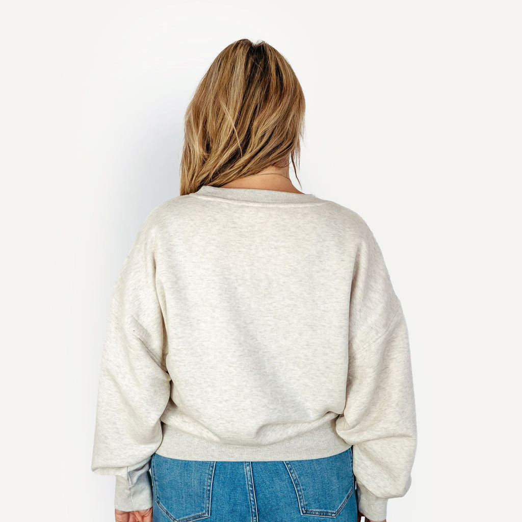 Wayne State Sequin Slouchy Crewneck