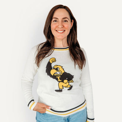 Iowa Hawkeyes Embroidered Herky Knit Sweater (New)