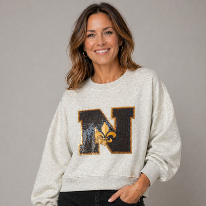 Saints Slouchy Drop Shoulder Crewneck