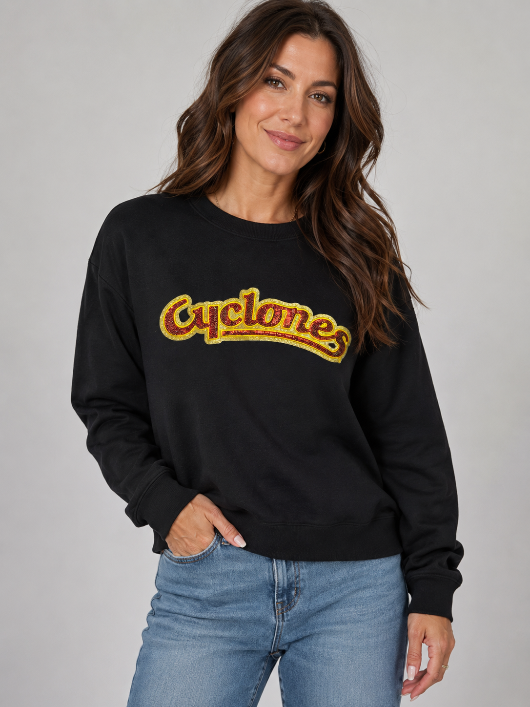 Iowa State Cyclones Hybrid Sequin Crewneck
