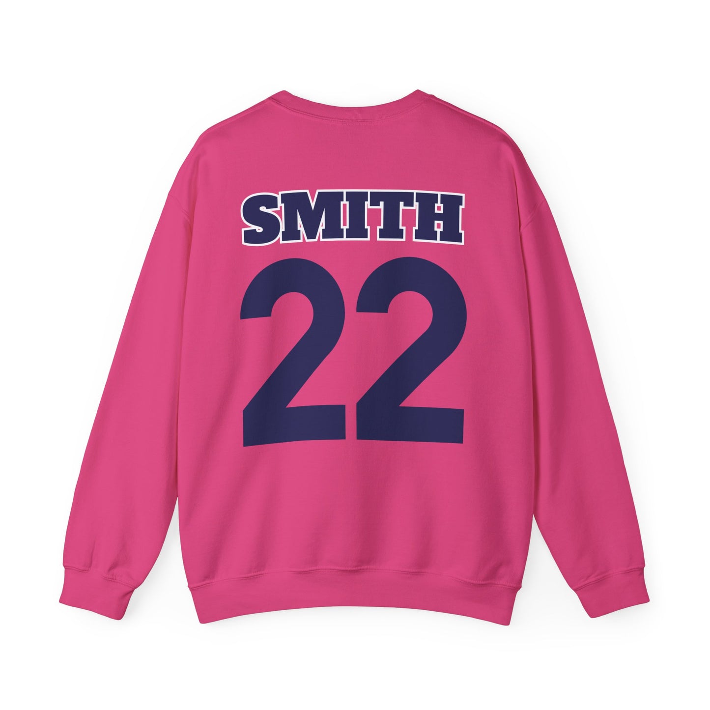 Saints Personalized Pink Football Mom Crewneck