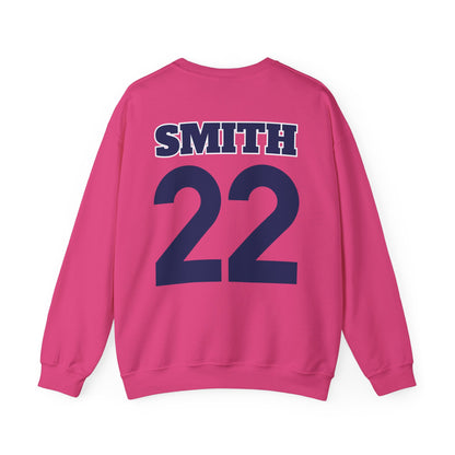 Saints Personalized Pink Football Mom Crewneck