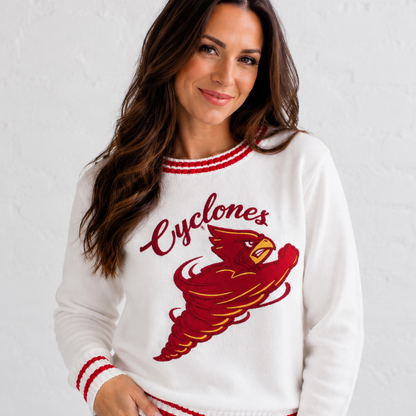 Iowa State Embroidered Logo Knit Sweater