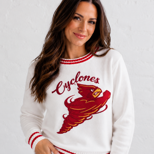 Iowa State Embroidered Logo Knit Sweater
