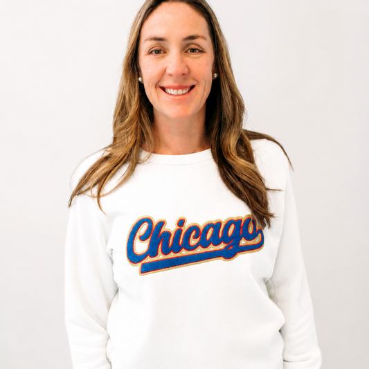 Chicago Blue Chenille Women’s Crewneck