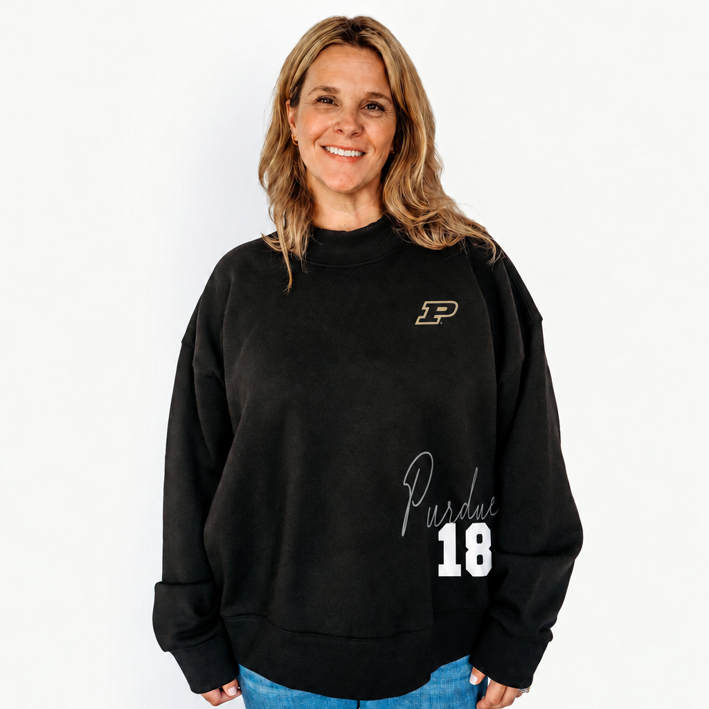 Purdue Boilers 1869 Mock Neck Pullover