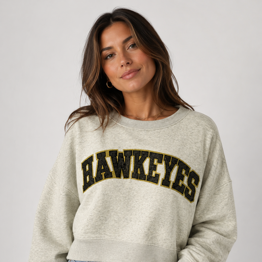 Iowa Hawkeyes Slouchy Drop Shoulder Crewneck