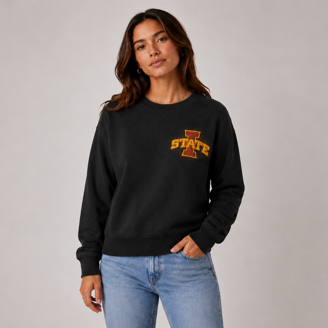 Iowa State Cyclones Logo Sequin Crewneck