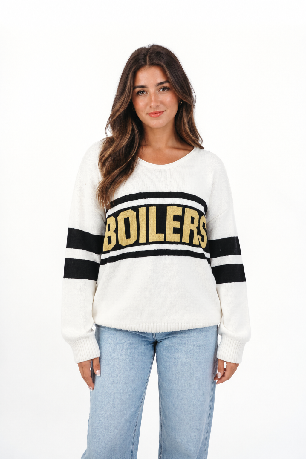 Purdue Boilers Vintage V-Neck Sweater