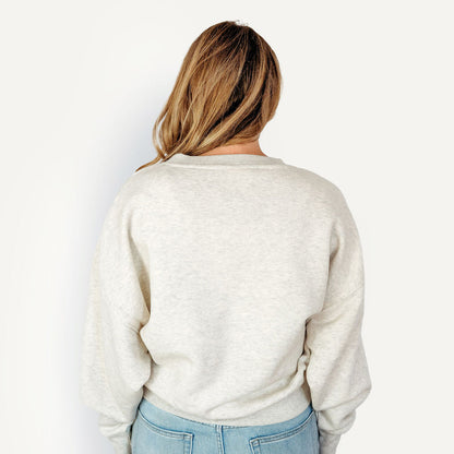 Northwestern Sequin Slouchy Crewneck