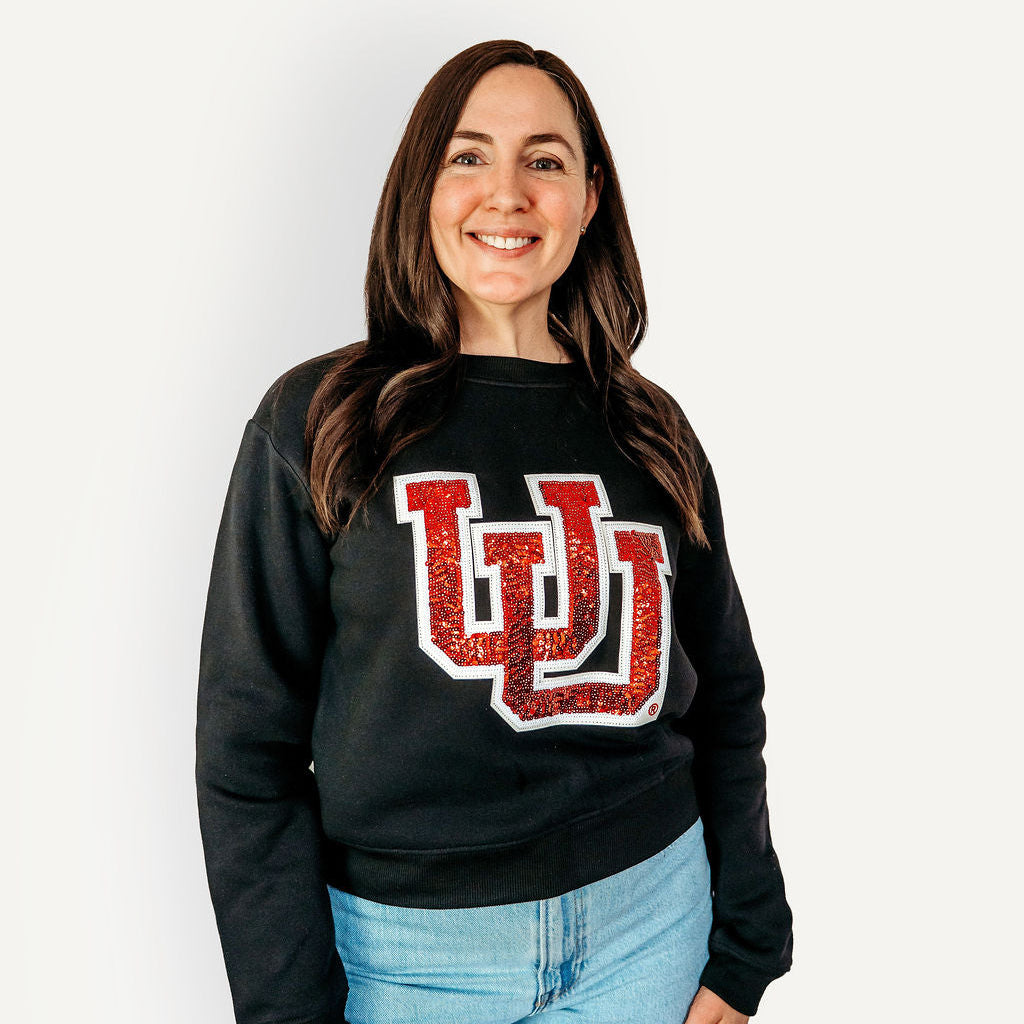 Utah Utes Sequin Crewneck