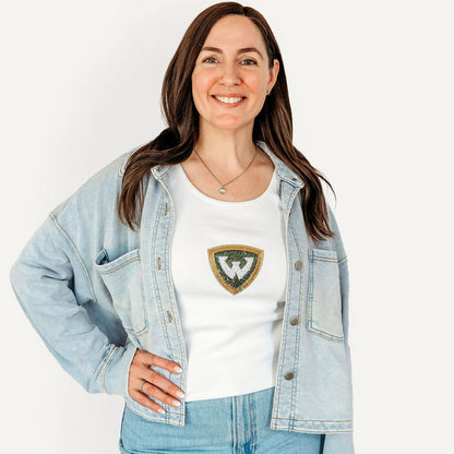 Wayne State University Sequin Ribbed Tank