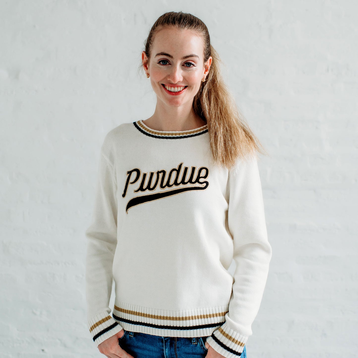 Purdue Knit Sweater.   Purdue gameday apparel
