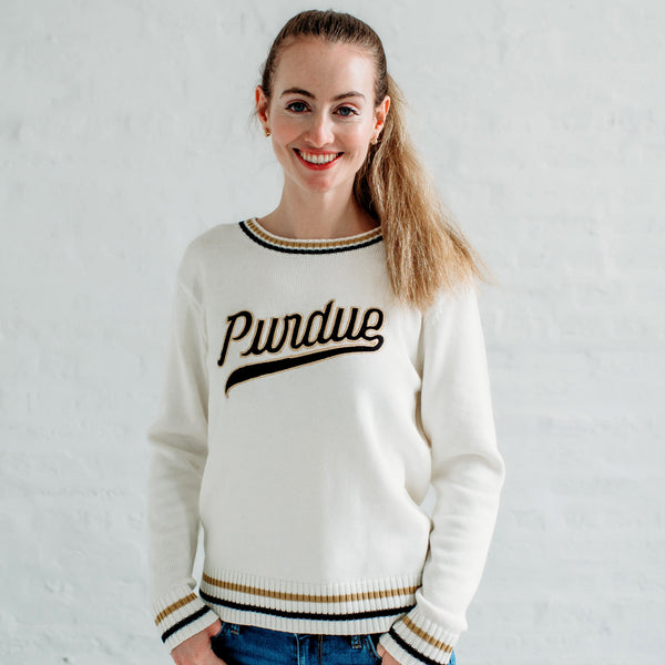 Purdue Knit Sweater.   Purdue gameday apparel