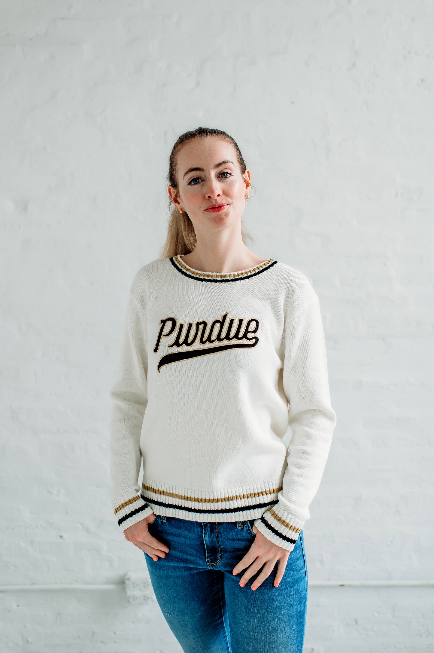 Purdue Knit Sweater.   Purdue gameday apparel