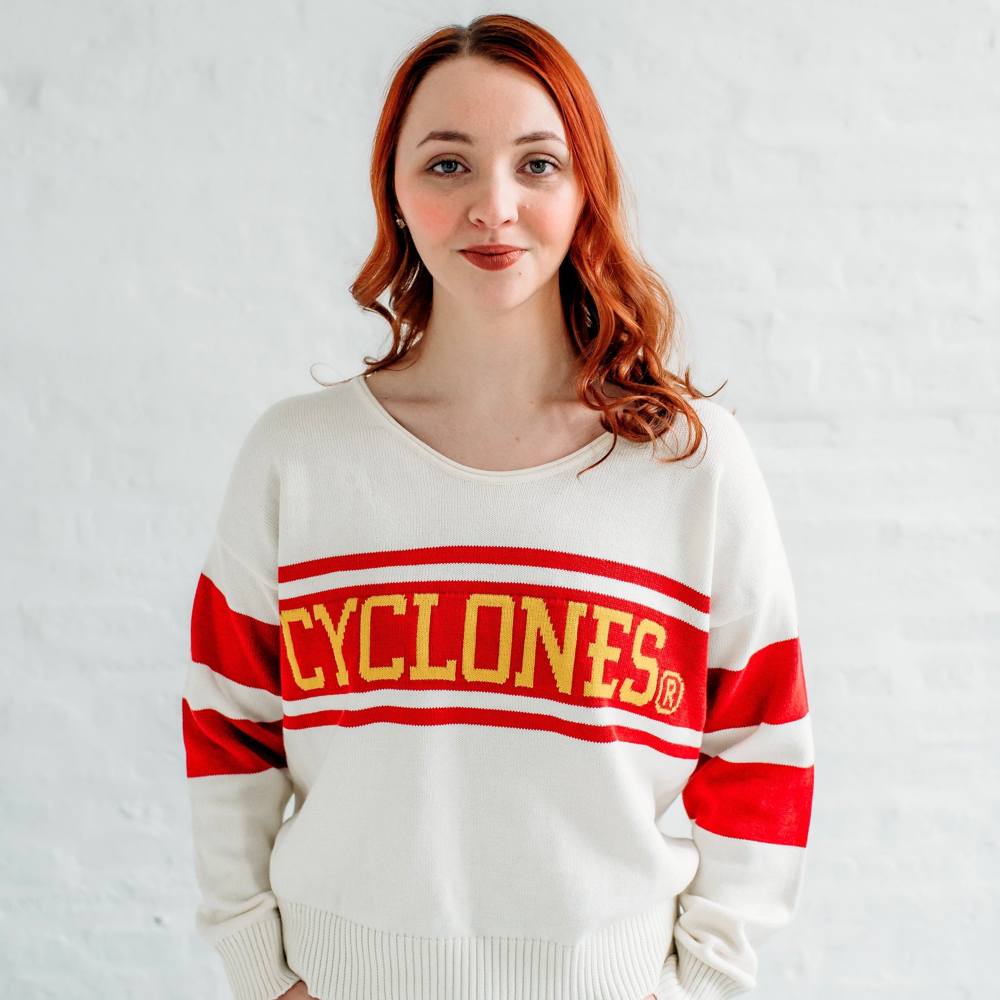 Cyclones Vintage V-Neck Sweater.  Iowa State Gameday apparel