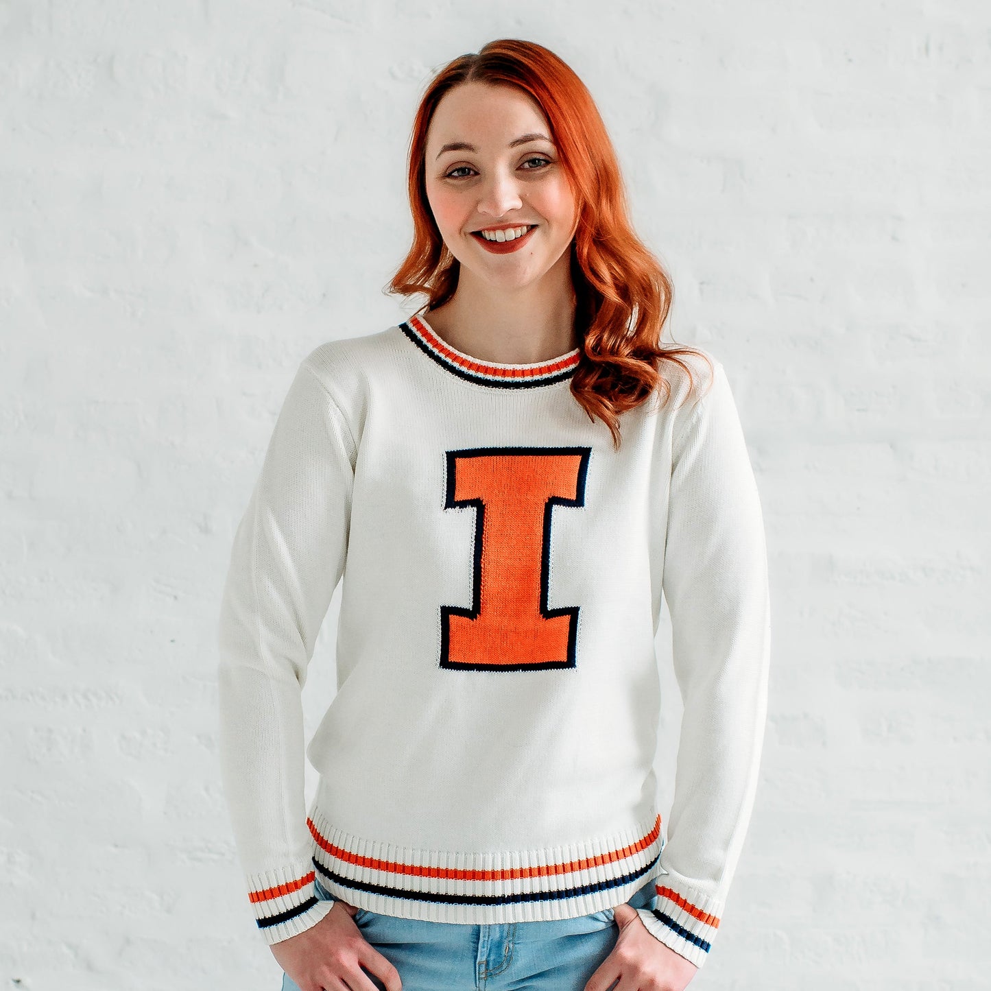 Illinois Illini Knit Sweater. Illinois Game Day Apparel.