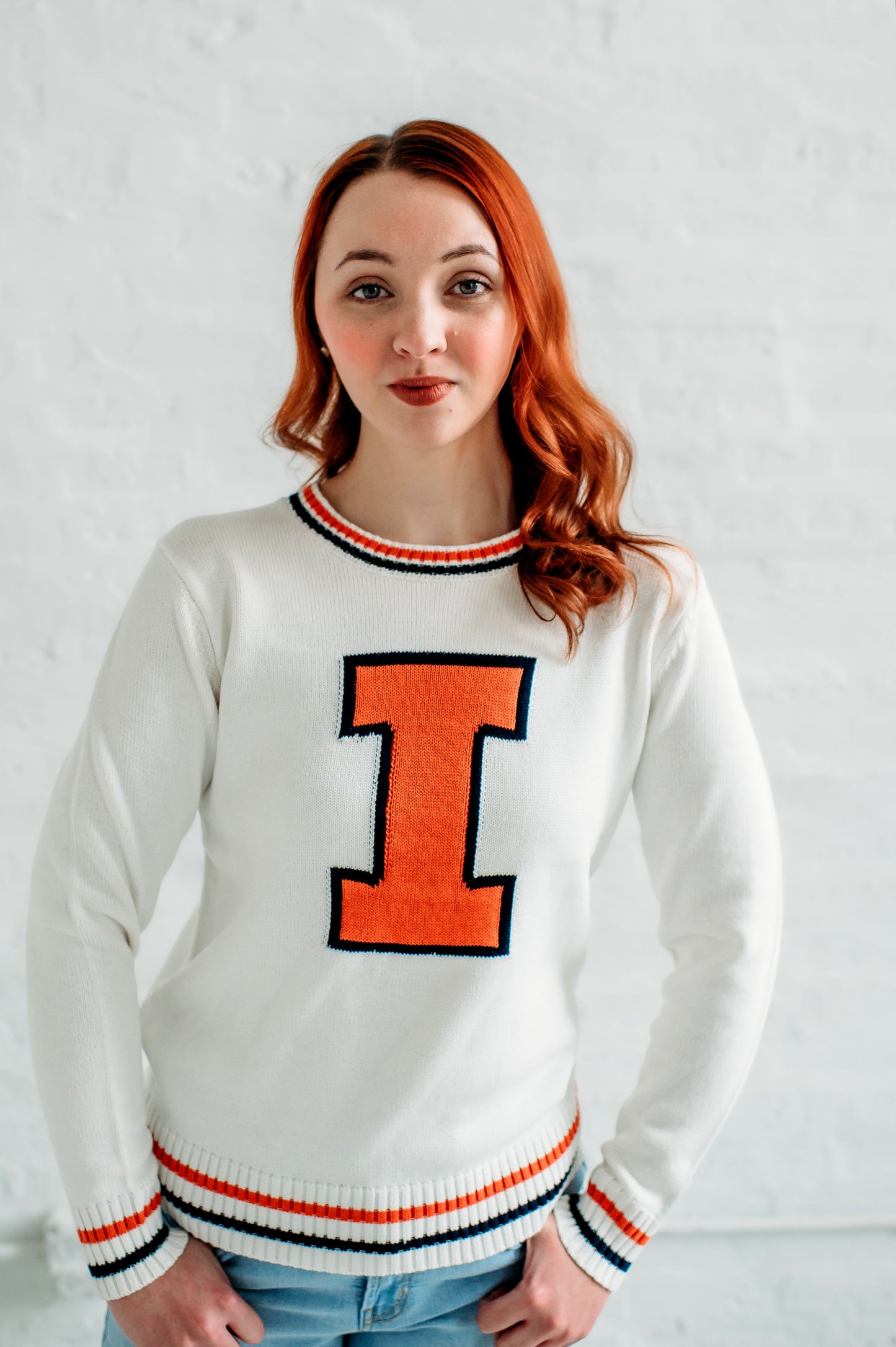 Illinois Illini Knit Sweater. Illinois Game Day Apparel.