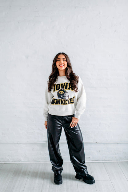 Iowa Game Day Apparel. Iowa Hawkeyes Football Slouchy Crewneck 