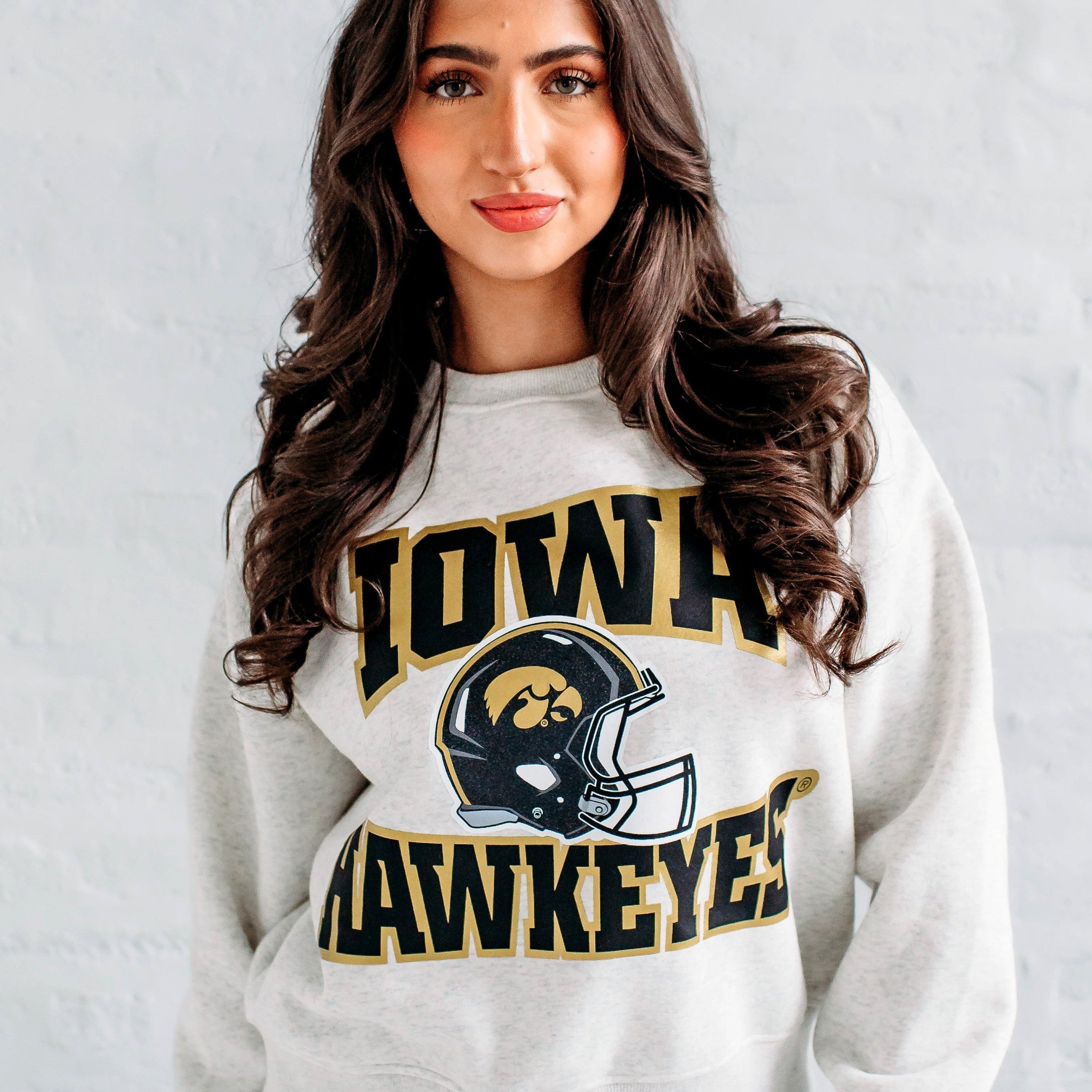 Iowa Game Day Apparel. Iowa Hawkeyes Football Slouchy Crewneck.