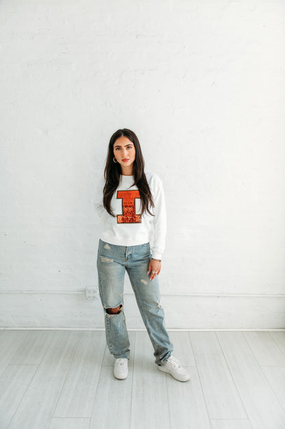 Illinois Game Day Apparel. Illinois Sequin Crewneck