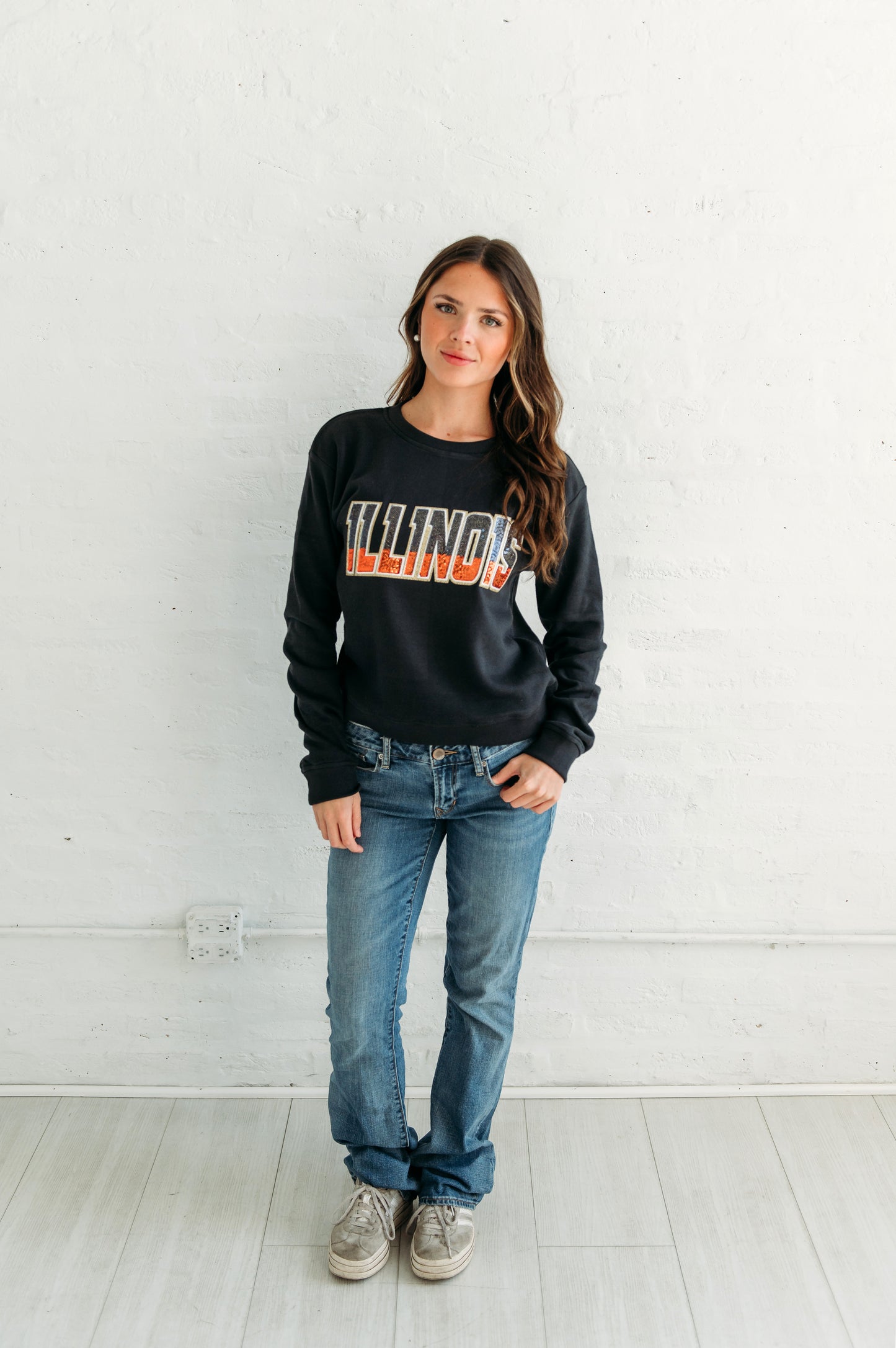 Illinois Game Day Apparel. Illinois Sequin Crewneck