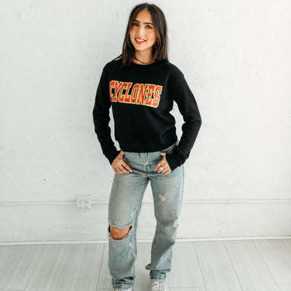 Iowa State Cyclones Sequin Crewneck.  Iowa State Gameday apparel