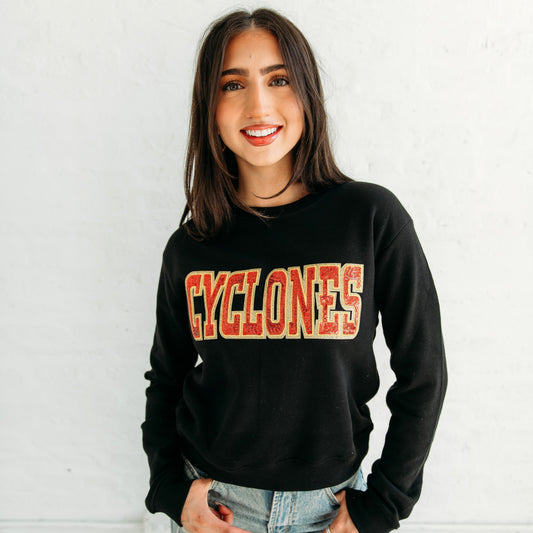 Iowa State Cyclones Sequin Crewneck.  Iowa State Gameday apparel