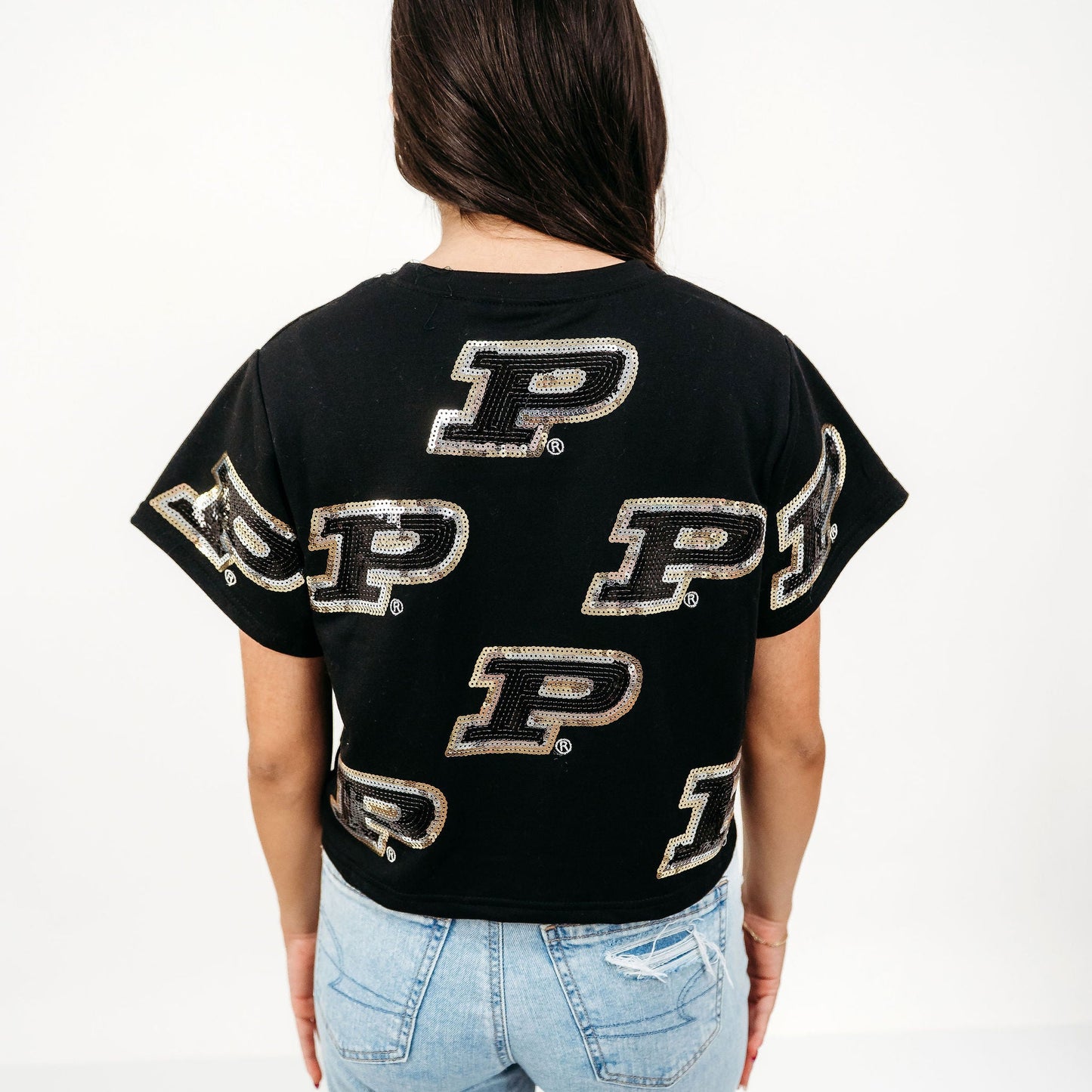 Purdue Full Coverage Sequin Tee