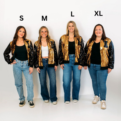 Iowa Game Day Outfit. Iowa Hawkeyes Sequin Jacket